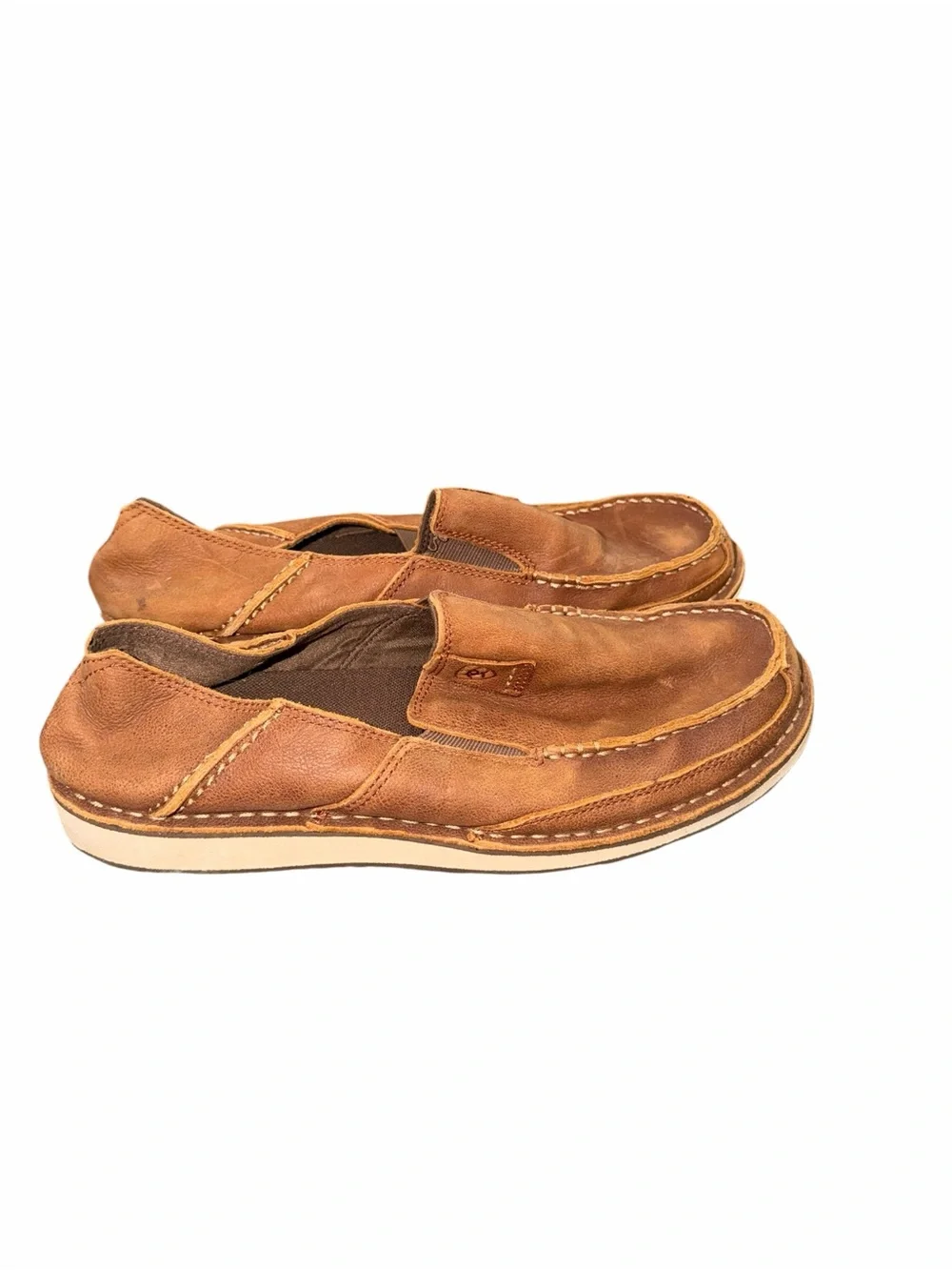 Ariat Cruiser Slip-On Loafers Brown Bomber Leather Men’s 10.5 D Casual Shoes
